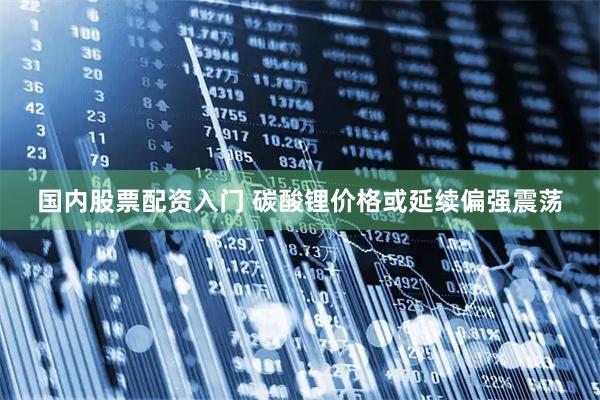 国内股票配资入门 碳酸锂价格或延续偏强震荡