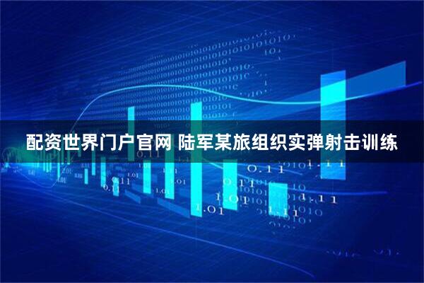 配资世界门户官网 陆军某旅组织实弹射击训练